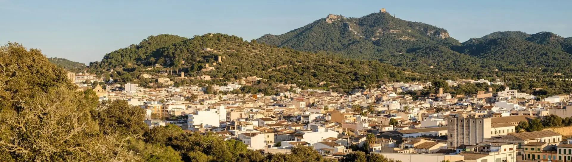 The town of Felanitx and the Sant Salvador hill