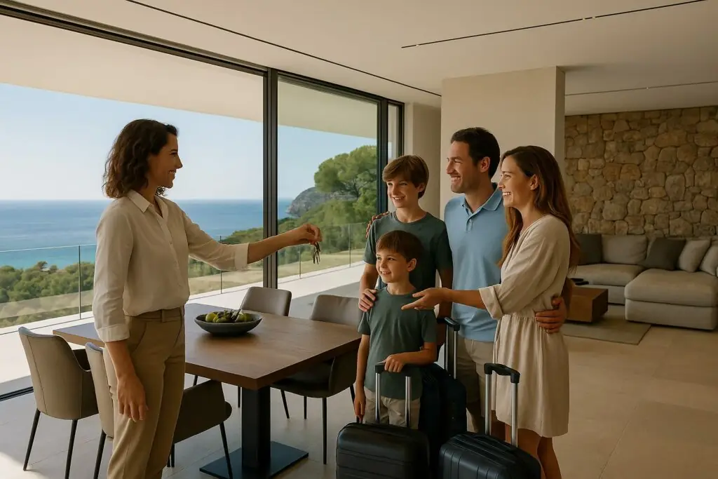 Ki generiertes Bild einer Familie, die Ferien in Paguera macht