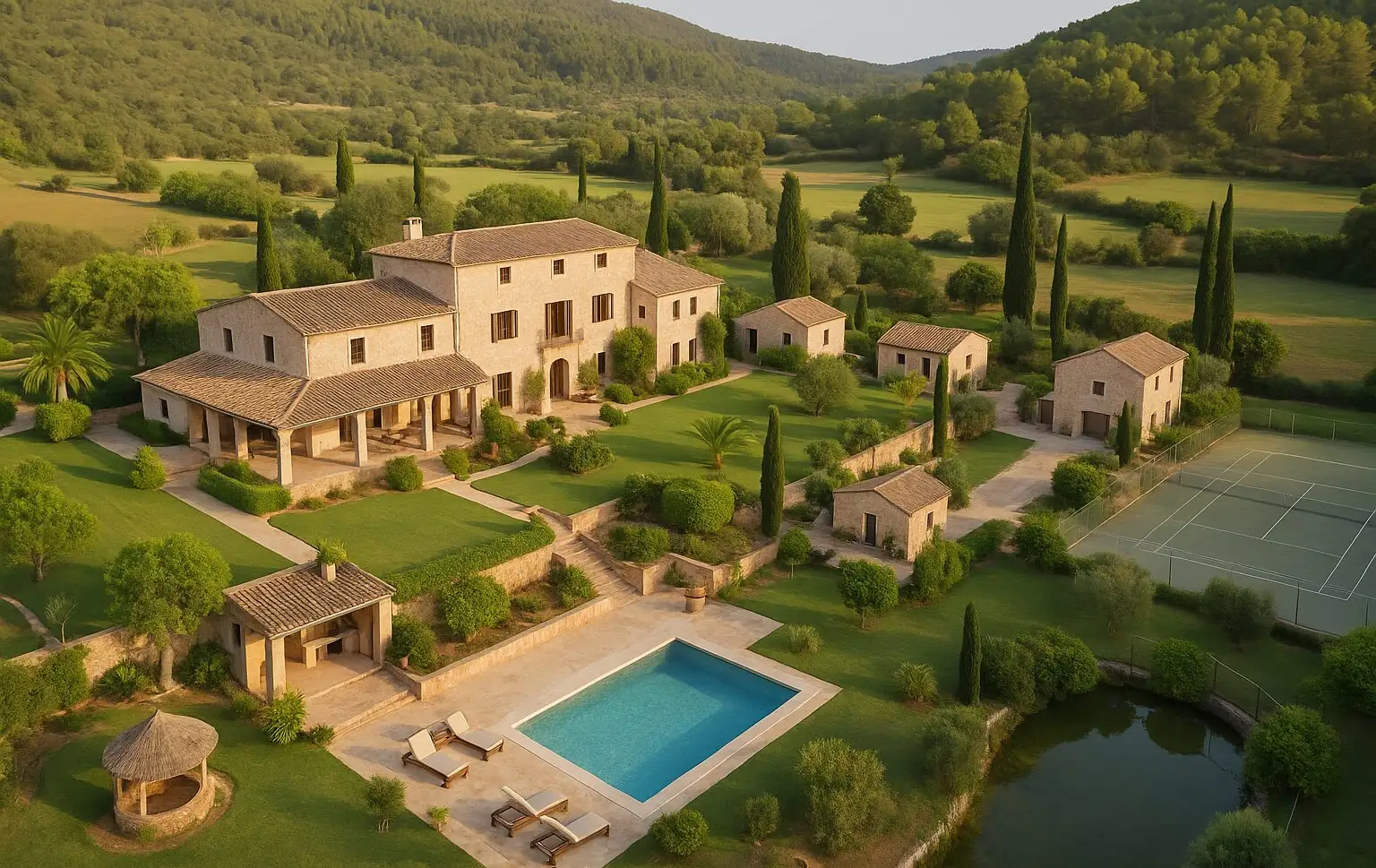 Country house with a pool in the Establiments district of Palma (AI-generated)