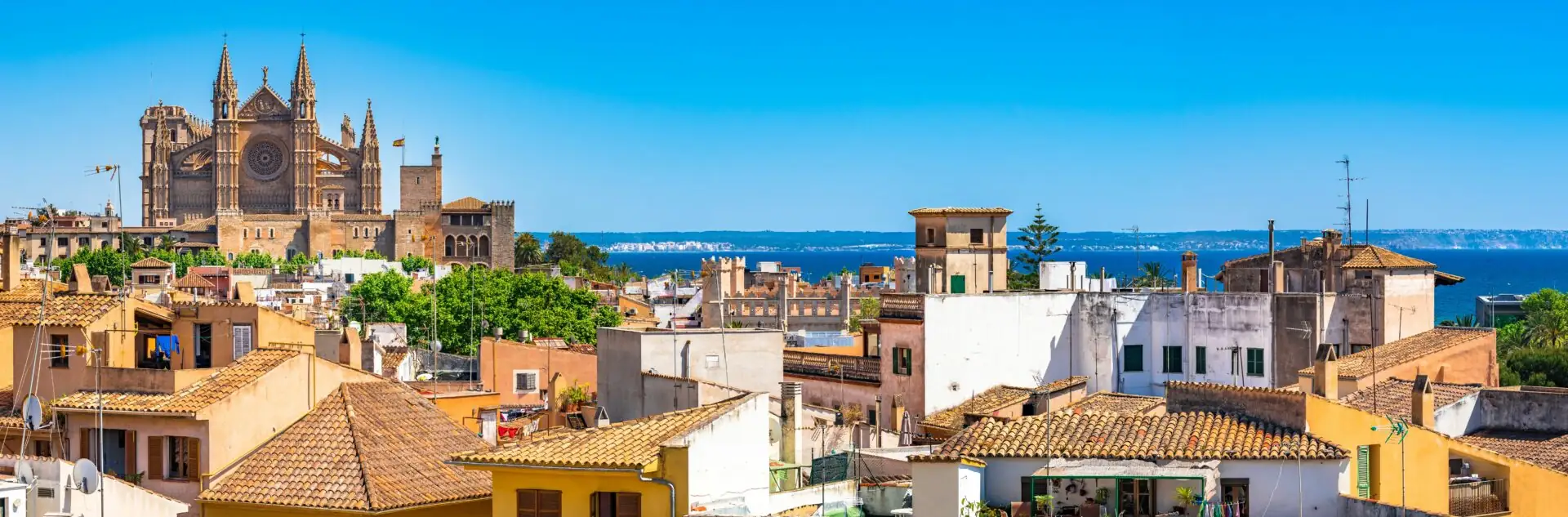 Panorama of the city centre of Palma