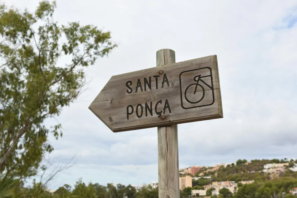 Santa Ponsa Schild für Radweg