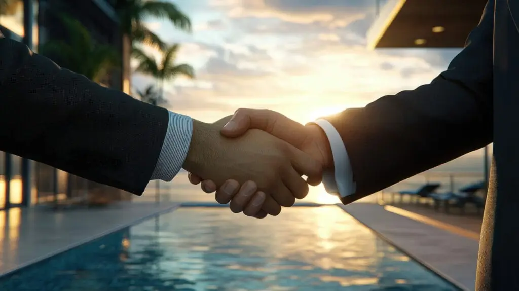 Handschlag zwischen Geschäftspartnern