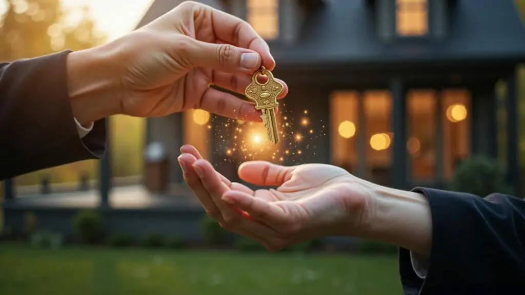 Handing over the keys after a property purchase